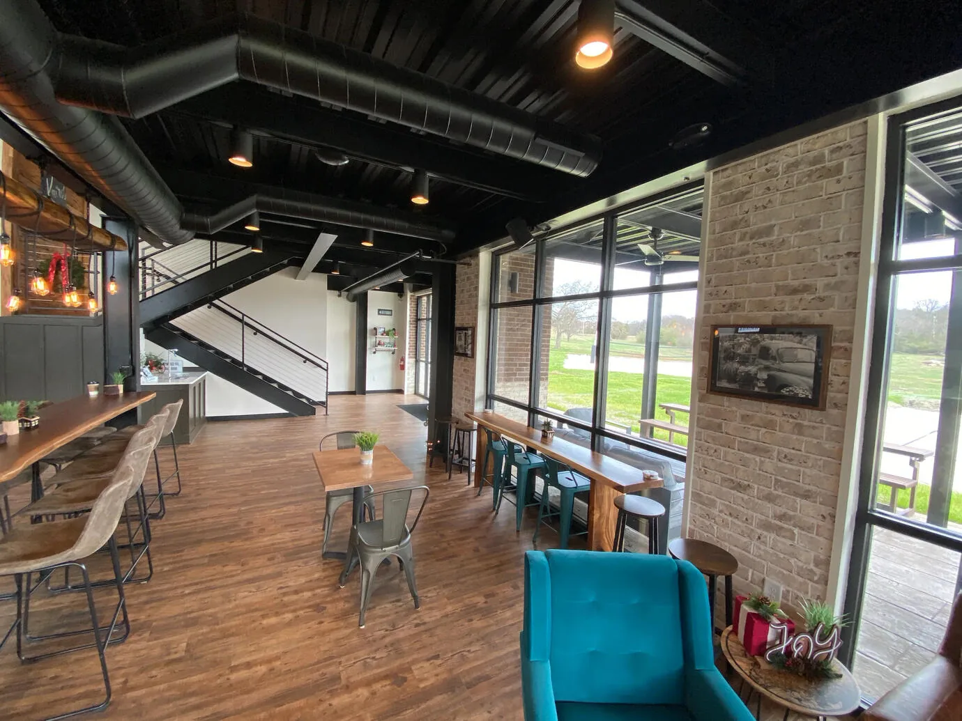 Indoor seating at Kairos Coffeehouse