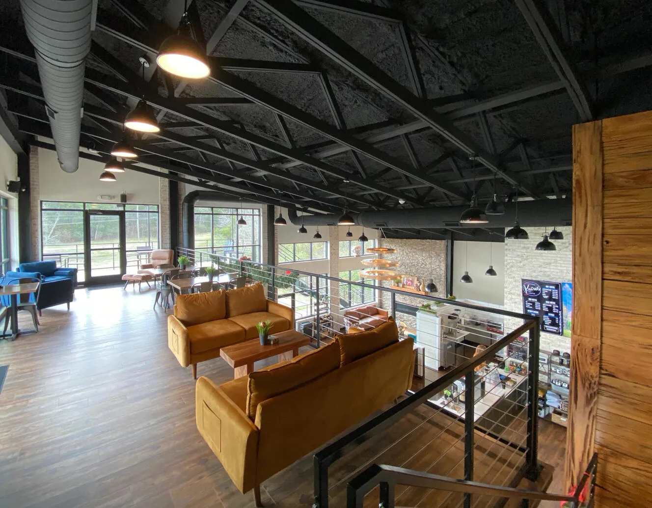 Upstairs loft seating at Kairos Coffeehouse