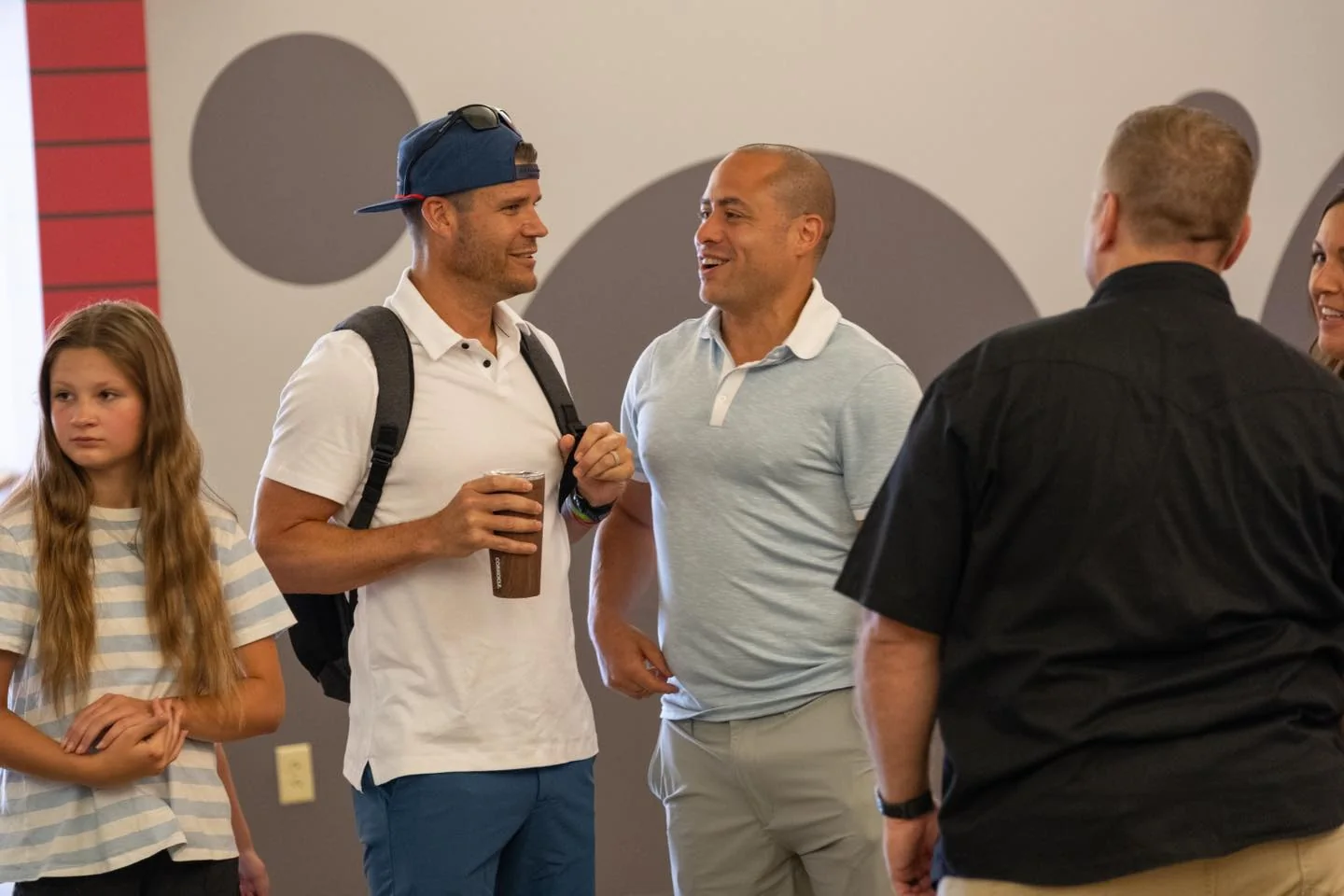 Men talking together after a service