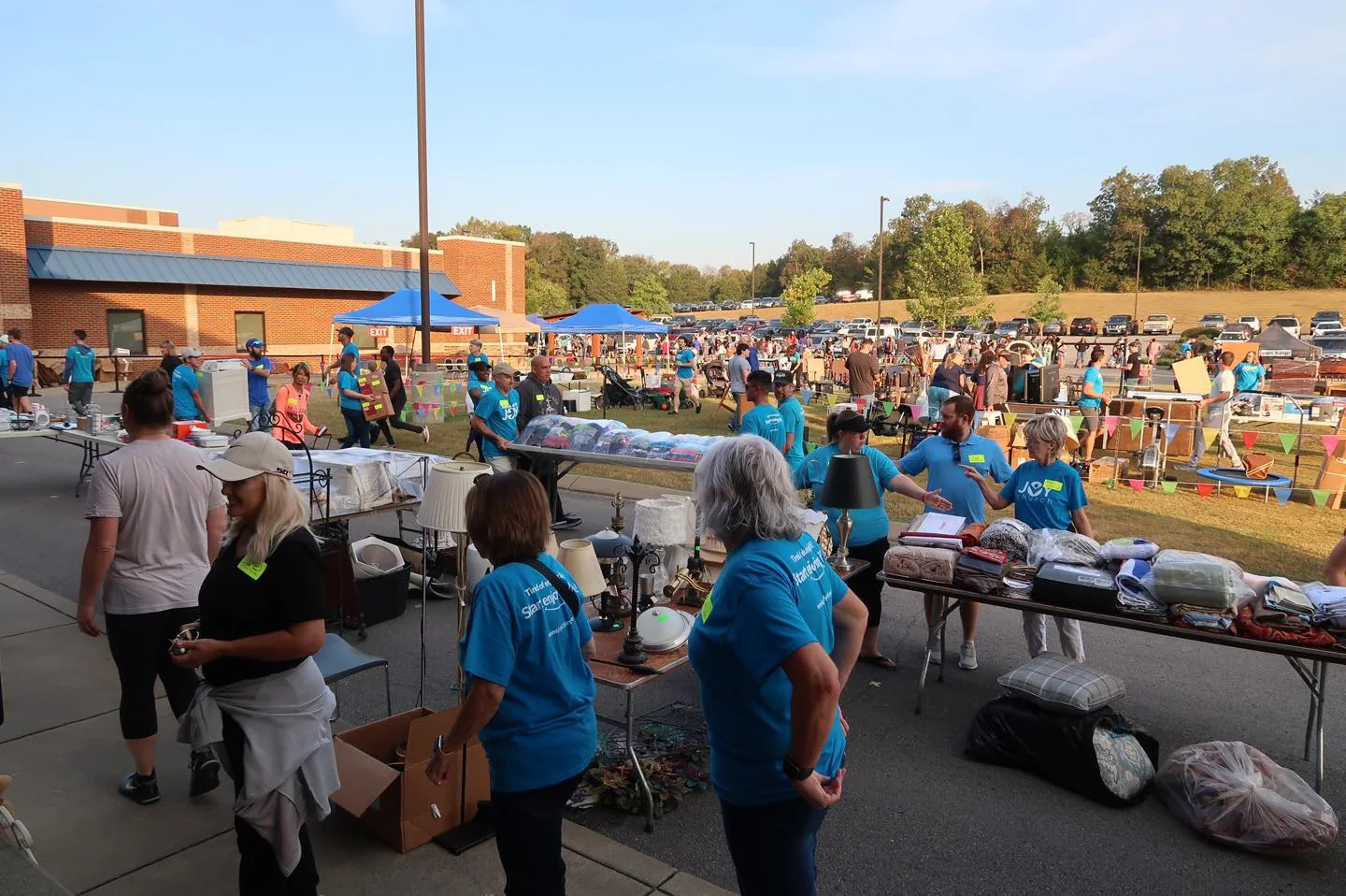 The community yard sale on the Joy Church campus