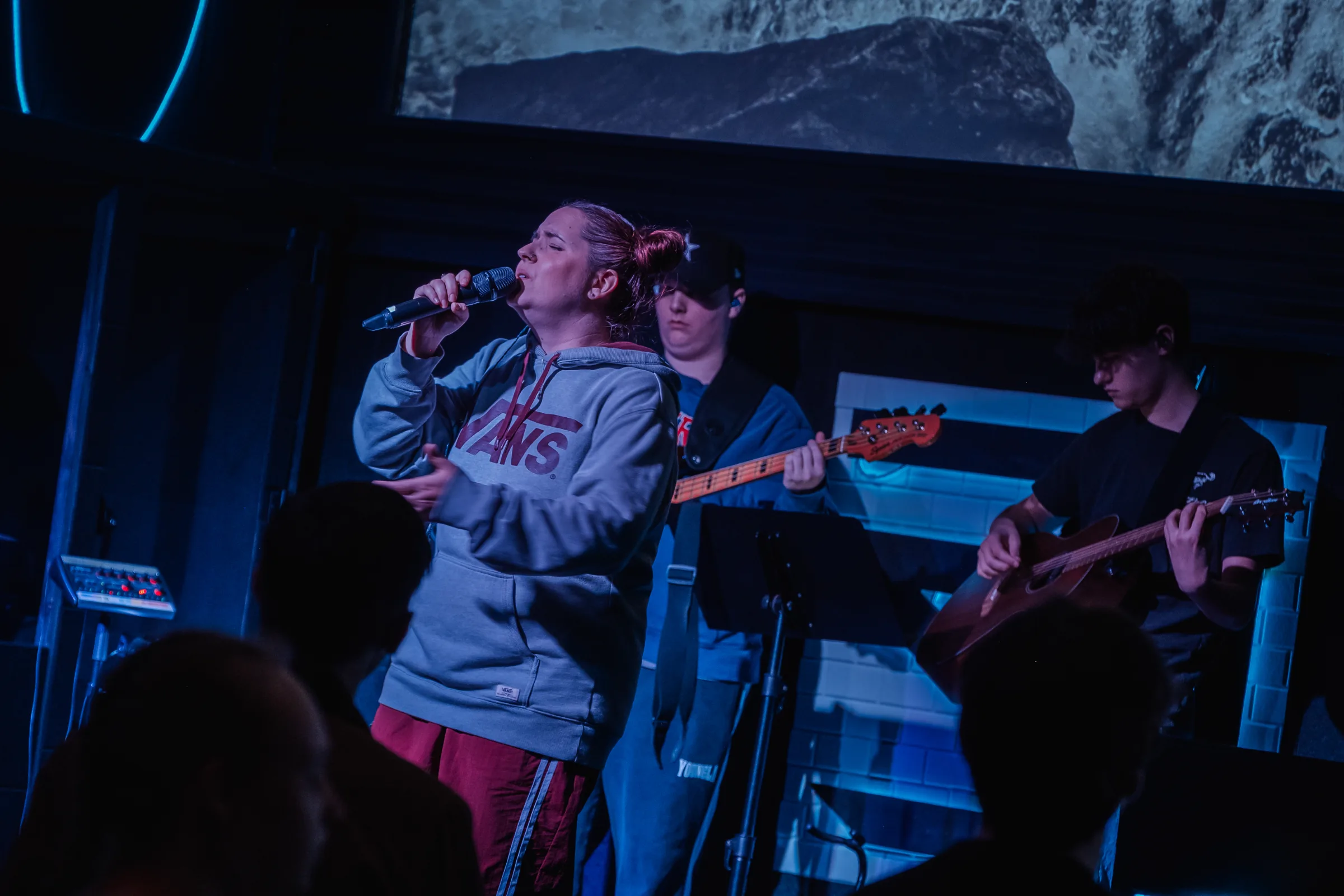 The RealJoy worship band on stage