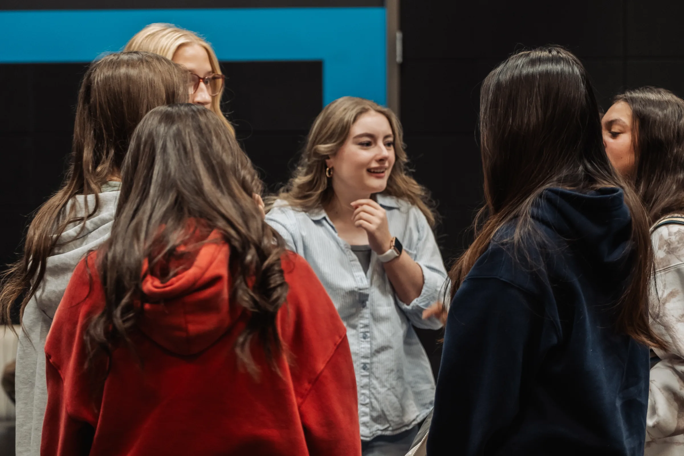Students laughing together