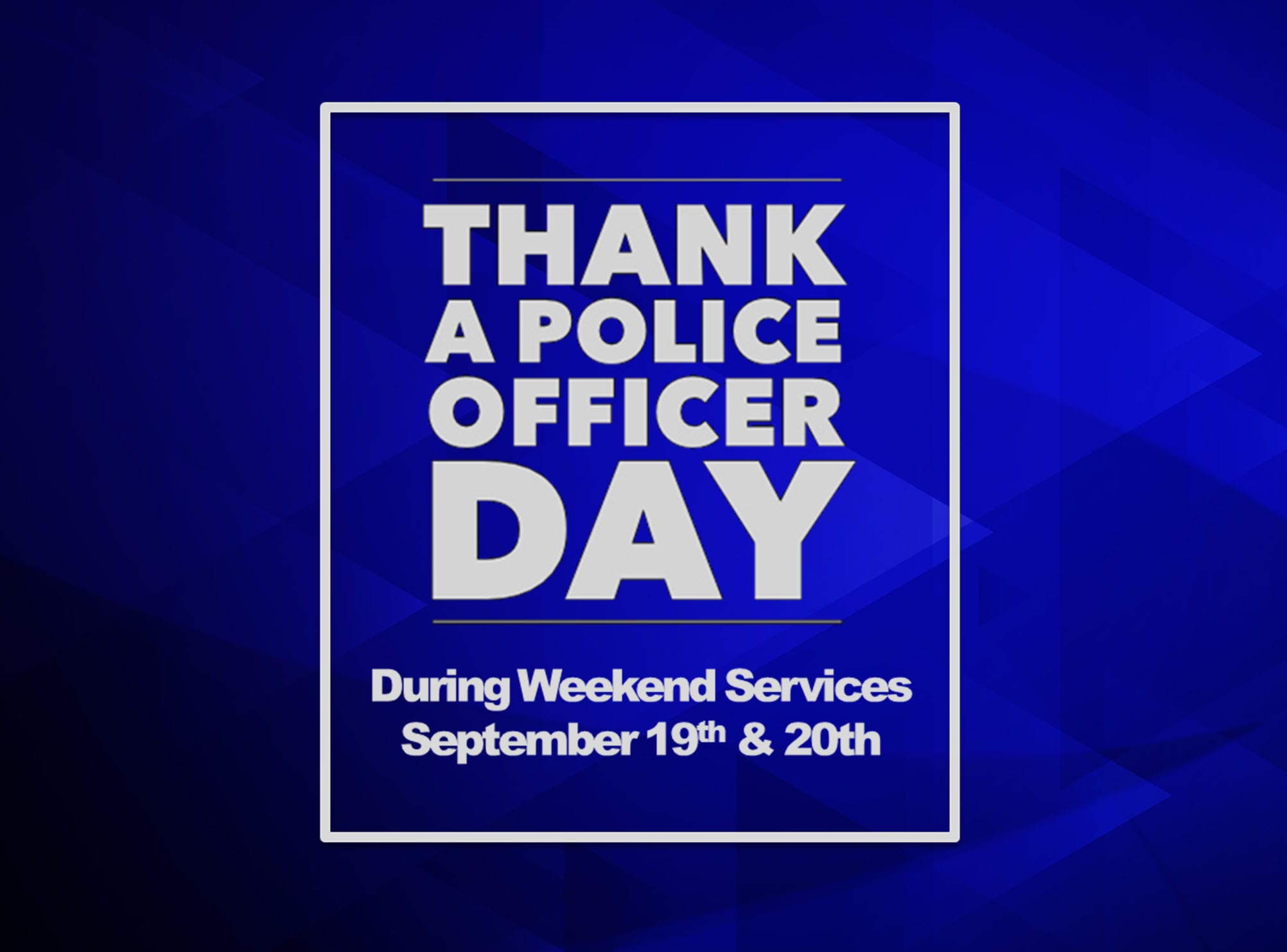 National Thank a Police Officer Day